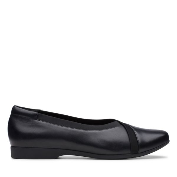 Clarks Womens Un Darcey Ease Flat Shoes Black | USA-9812365